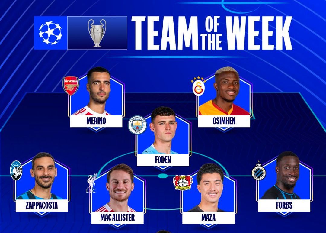 Đội hình mạnh nhất vòng 4 Champions League: Neuer và Osimhen dẫn đầu, có Foden và McCain